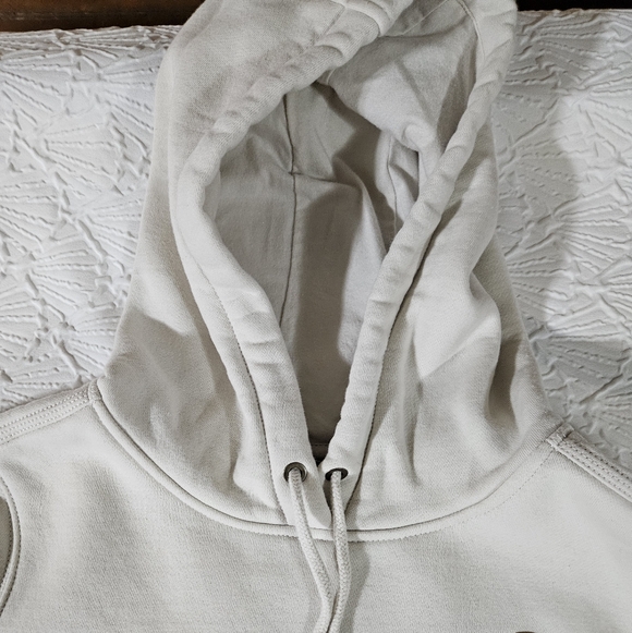 Carhartt Women's Cream Pullover Hoodie with Brown Logo Size S - Picture 4 of 6